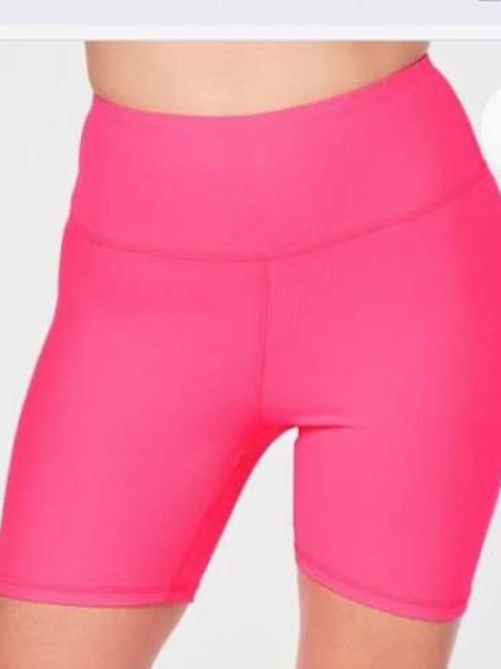 Zumba Prep High Waisted Rib Biker Shorts, Pink, Size Small